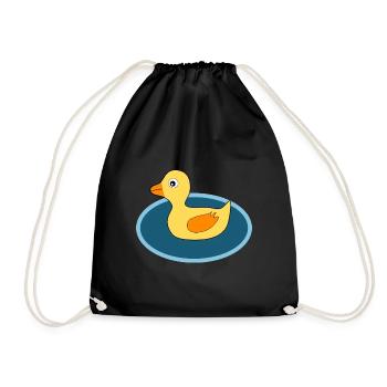 Kawaii Chibi Kawaii Ente Kawaii Entchen - Turnbeutel - Schwarz - Vorne