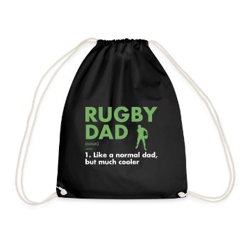 Sport Dad Definition Rugby - Turnbeutel - Schwarz - Vorne