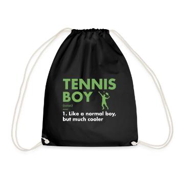 Sport Boy Definition Tennis - Turnbeutel - Schwarz - Vorne