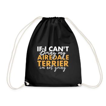 Amenez mon Airedale Terrier Je n’y vais pas - Sac de sport léger - noir - Devant