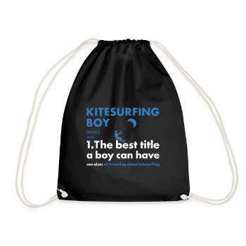 Sport Boy Kitesurfing - Drawstring Bag - black - Front