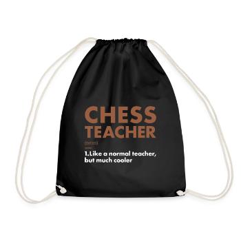 Chess Player Teacher Definition Chess - Turnbeutel - Schwarz - Vorne