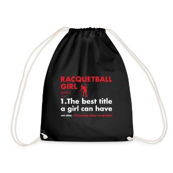 Sport Girl Définition Racquetball - Sac de sport léger - noir - Devant