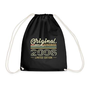 2006 Retro Birthday 2006 Original 2006 Vintage - Drawstring Bag - black - Front