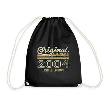 2004 Retro Anniversary 2004 Original 2004 Vintage - Drawstring Bag - black - Front