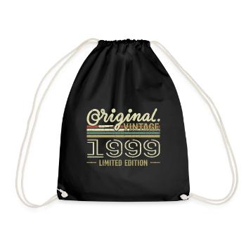 1999 Retro Birthday 1999 Original 1999 Vintage - Drawstring Bag - black - Front