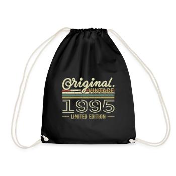 1995 Retro Jubiläum 1995 Original 1995 Jahrgang - Turnbeutel - Schwarz - Vorne