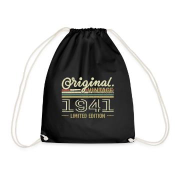 1941 Retro Birthday 1941 Original 1941 Vintage - Drawstring Bag - black - Front