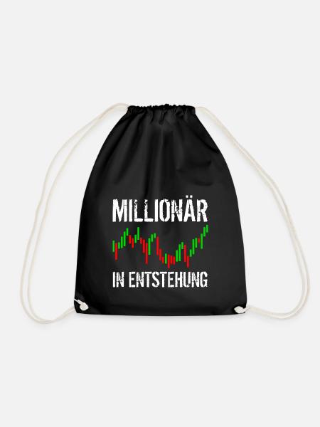 Millionär in Entstehung - Turnbeutel - Schwarz