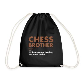 Chess Player Brother Definition Chess - Turnbeutel - Schwarz - Vorne