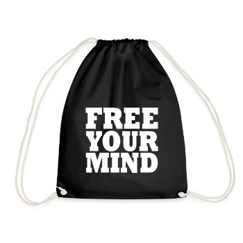 Free your mind - Drawstring Bag - black - Front
