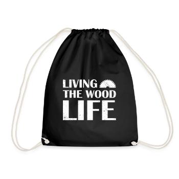 Carpenter Living The Wood Life Woodworking - Turnbeutel - Schwarz - Vorne