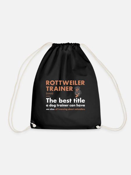 Définition de l’entraîneur Rottweiler - Sac de sport léger - noir