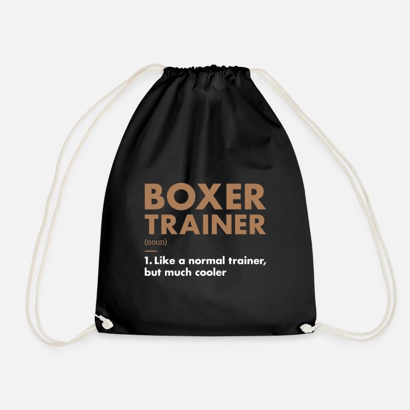 Boxer Trainer Definiton - Turnbeutel - Schwarz