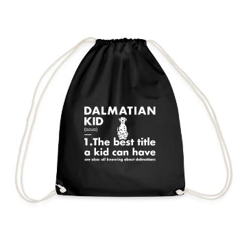 Dalmatian Kid Definition - Drawstring Bag - black - Front