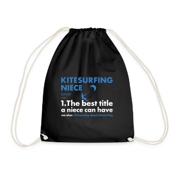 Sport Niece Kitesurfing - Drawstring Bag - black - Front