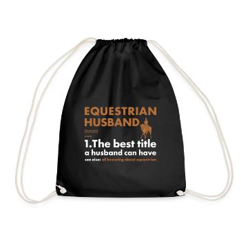 Sport Husband Definition Equestrian - Turnbeutel - Schwarz - Vorne