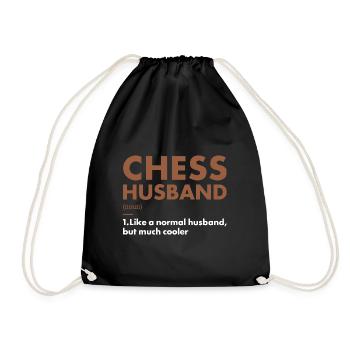 Chess Player Husband Definition Chess - Turnbeutel - Schwarz - Vorne