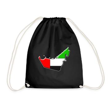 Carte du drapeau des Émirats arabes unis - Sac de sport léger - noir - Devant