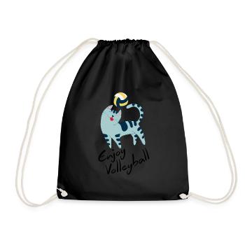 Chat de volleyball - Sac de sport léger - noir - Devant