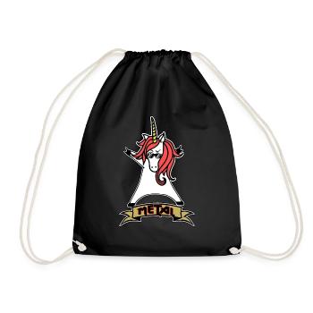 Licorne Métal - Licorne - Métal - Musique - Sac de sport léger - noir - Devant