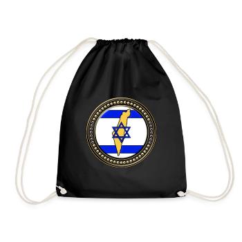 Carte du drapeau d'Israël - Sac de sport léger - noir - Devant
