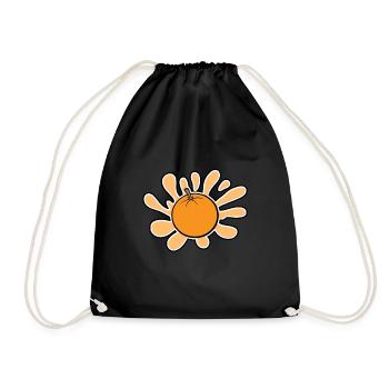 Orange - Turnbeutel - Schwarz - Vorne