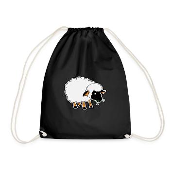Black Sheep - Sheep - Sheep - Drawstring Bag - black - Front