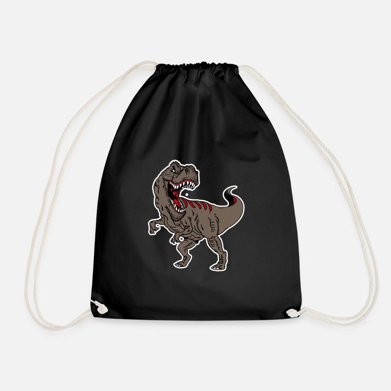 T-REX - Thyrannosaurus Rex Braun - Turnbeutel - Schwarz