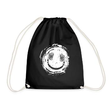 Smilie Music Headphones - Drawstring Bag - black - Front