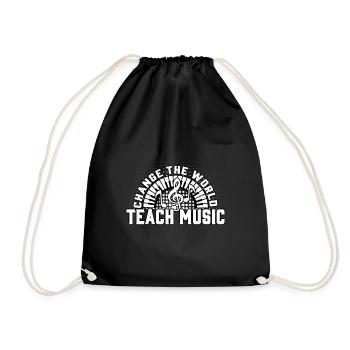 Teach Music - Drawstring Bag - black - Front