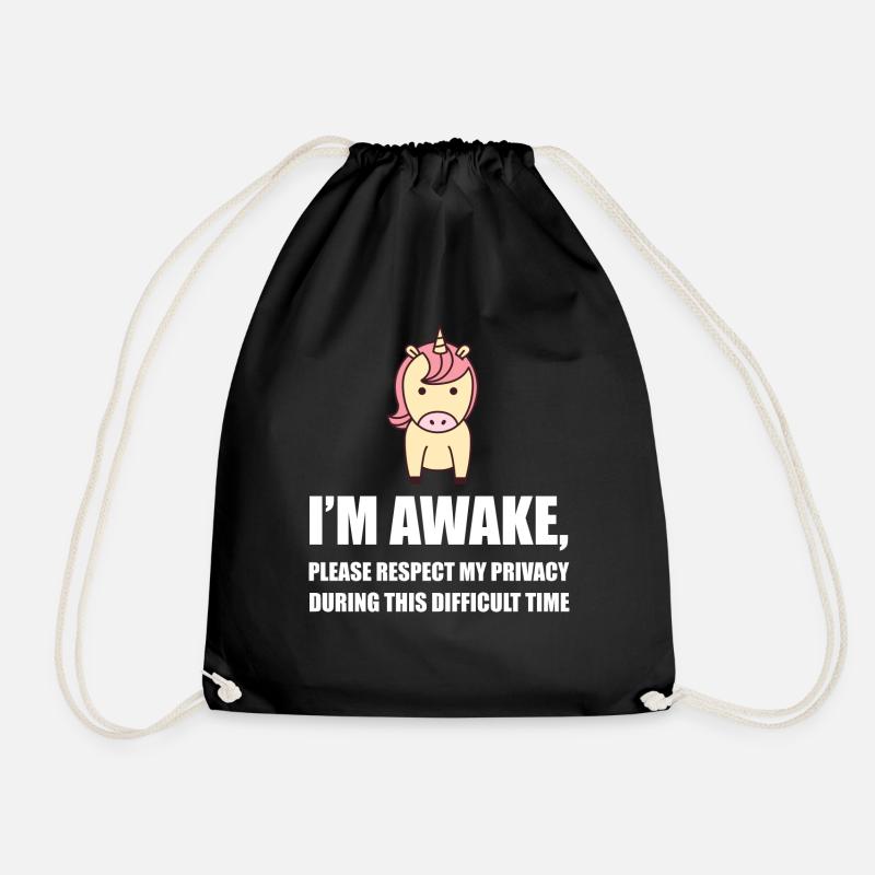 I'm Awake, Please Respect My Privacy - Turnbeutel - Schwarz