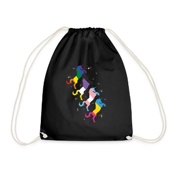 Pansexuel Transgenre Non Binaire LGBT Licorne - Sac de sport léger - noir - Devant