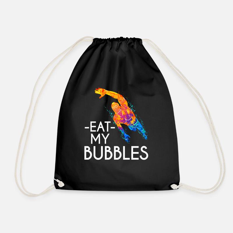 Schwimmtrainer Geschenk Schwimmen - Turnbeutel - Schwarz