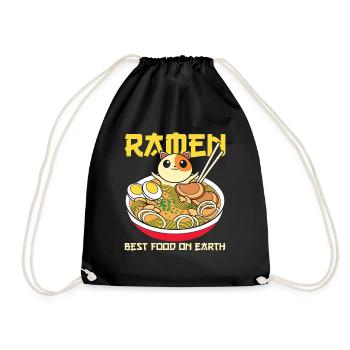 Anime Japon Kawaii cadeau Ramen - Sac de sport léger - noir - Devant
