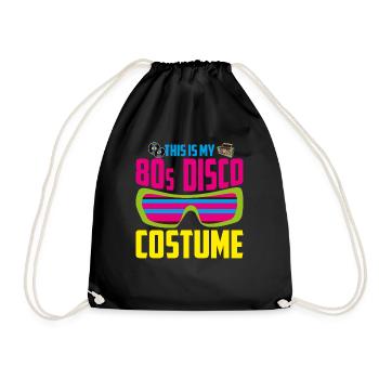 Eighties Disco Theme Party Costume Rétro années 80 - Sac de sport léger - noir - Devant