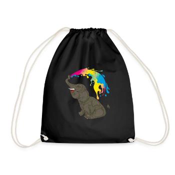 Pan Flag Elephant LGBT Queer Gift Pansexual - Sac de sport léger - noir - Devant