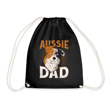Aussie Papa Dog Gift Berger australien - Sac de sport léger - noir - Devant
