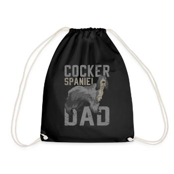 Cocker Épagneul Papa Chien Cadeau Cocker Épagneul - Sac de sport léger - noir - Devant