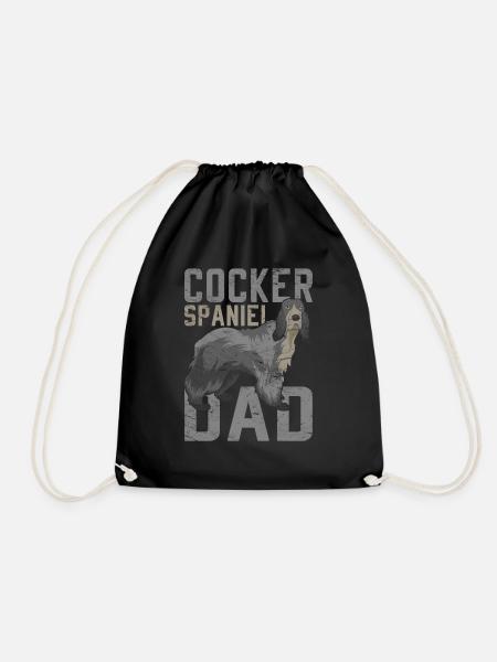 Cocker Spaniel Papa Hunde Geschenk Cocker Spaniel - Turnbeutel - Schwarz