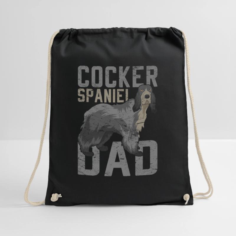 Cocker Spaniel Papa Hunde Geschenk Cocker Spaniel Turnbeutel