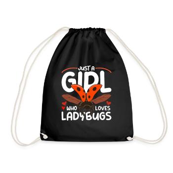 Animal Motif Cadeau Fille Coccinelle - Sac de sport léger - noir - Devant