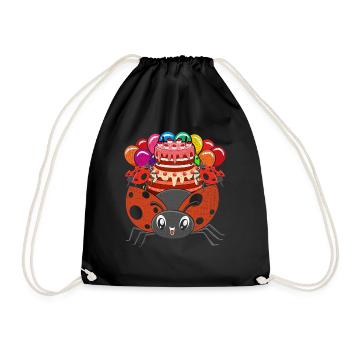 Cadeau d’anniversaire Mignonne Coccinelle - Sac de sport léger - noir - Devant