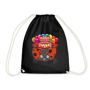 Insecte Anniversaire Idée Cadeau Coccinelle - Sac de sport léger - noir - Devant