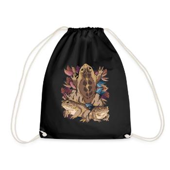 Vintage Animal Motif Cadeau Grenouille Animal Crapaud - Sac de sport léger - noir - Devant