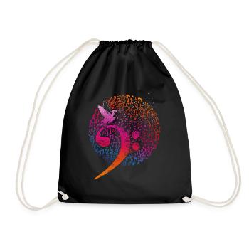 Notes de musique Bass Key Clef d’oiseau - Sac de sport léger - noir - Devant