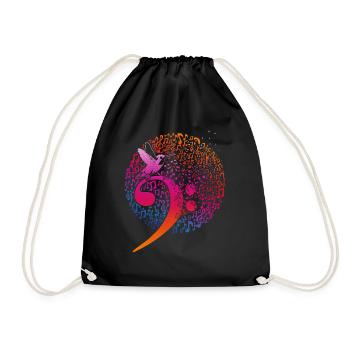 Bass Key Musique Cadeau Bird Clef - Sac de sport léger - noir - Devant