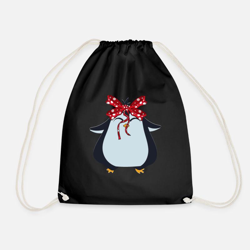 Pinguin - Turnbeutel - Schwarz