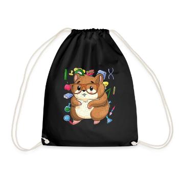 Enrolment Animal Gift Primary School Hamster - Drawstring Bag - black - Front