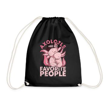 Amoureux des animaux Cadeau Animal Drôle Axolotl - Sac de sport léger - noir - Devant